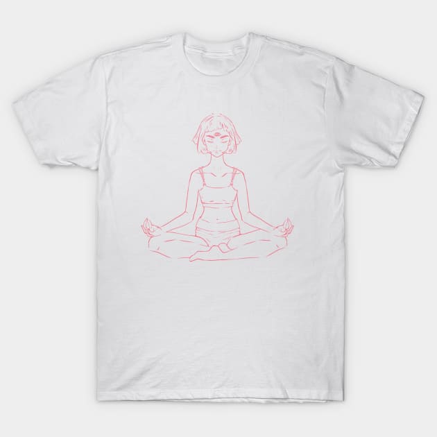 Yoga girl. T-Shirt by SharandinaArt